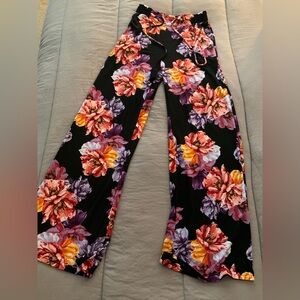 Floral Wide Leg Pants